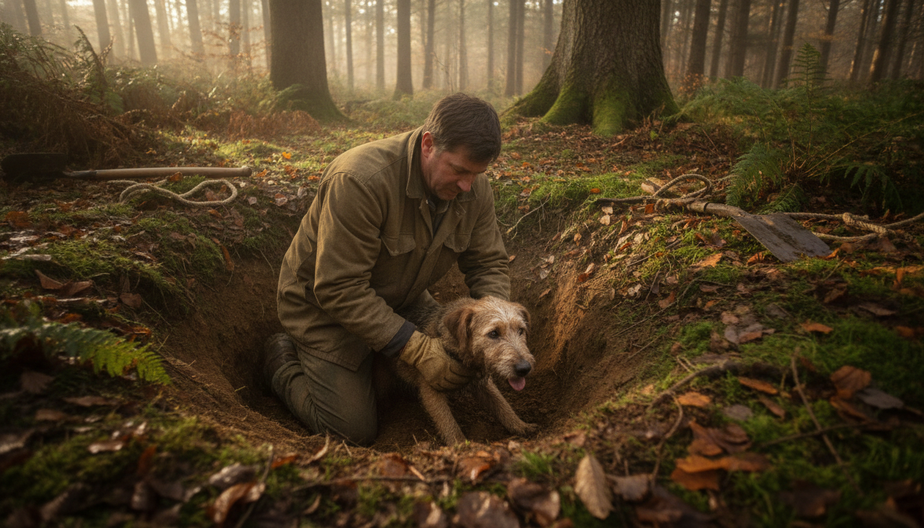 Comment cette chienne de chasse coincée dans un terrier de blaireau a-t-elle pu être secourue ?