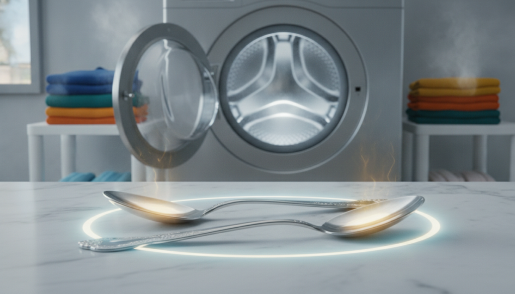 découvrez les deux cuillères magiques qui révolutionnent le lavage de votre linge et redonnent tout son éclat à votre machine à laver. astuces simples et efficaces pour un linge impeccable et une machine comme neuve.