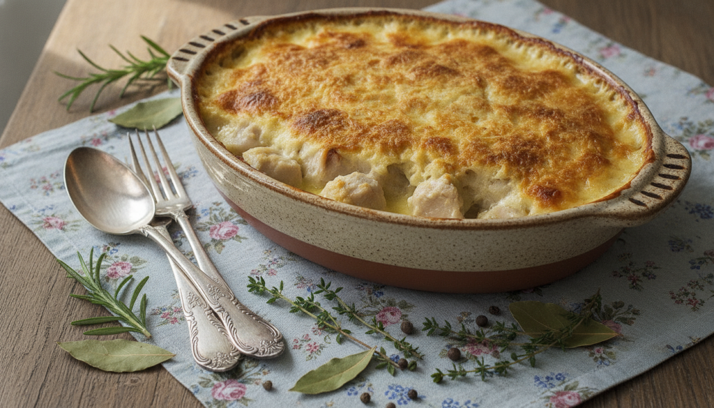 découvrez comment retrouver les saveurs d'antan grâce à ce gratin de poulet crémeux, recette traditionnelle simple et savoureuse qui ravira toute la famille.
