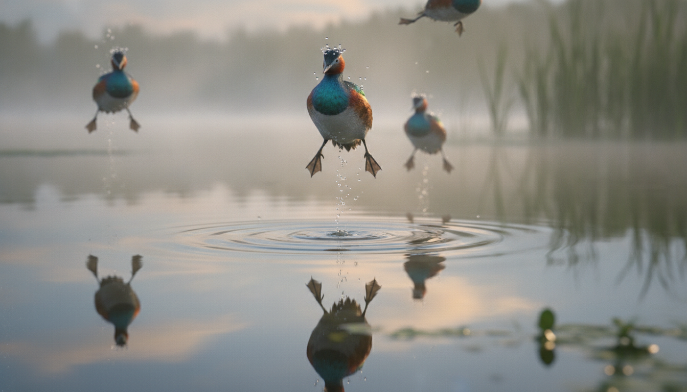Quel est le secret de flottaison de ces oiseaux aquatiques qui semblent défier la gravité ?