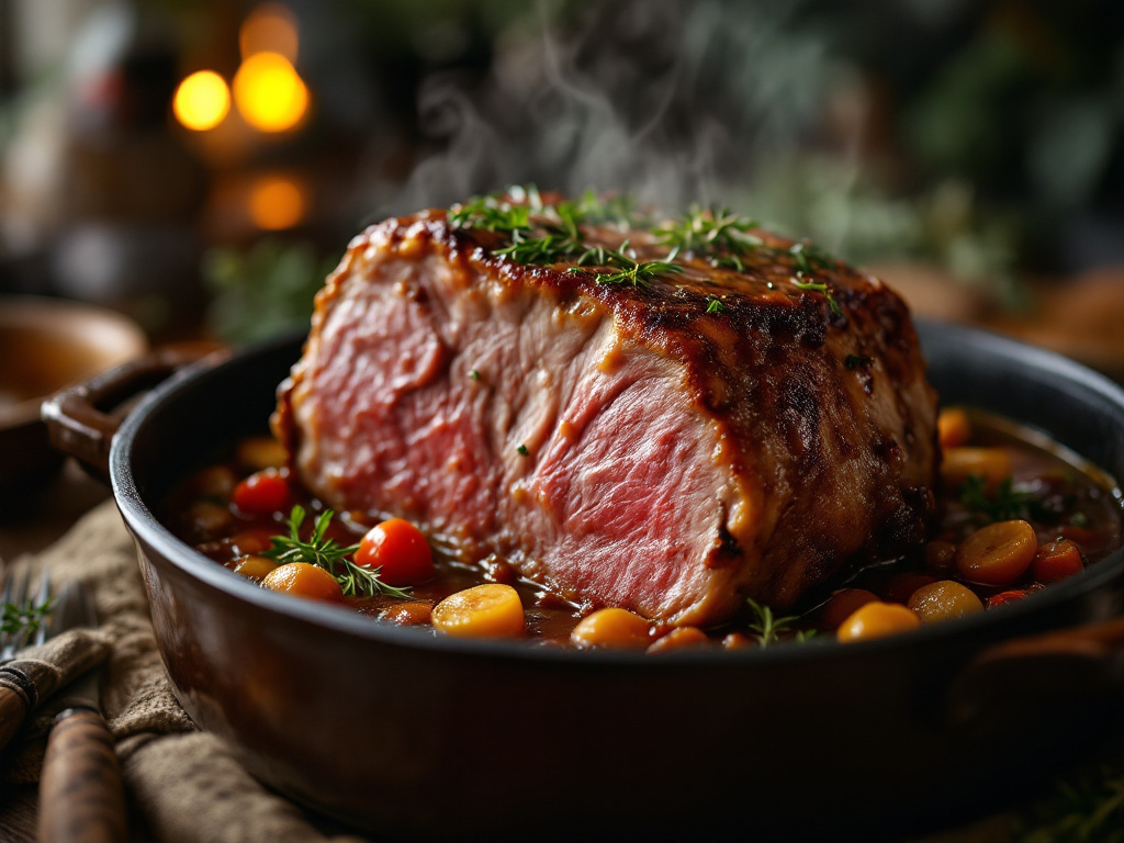 Rôti de veau en cocotte: tendre et savoureux